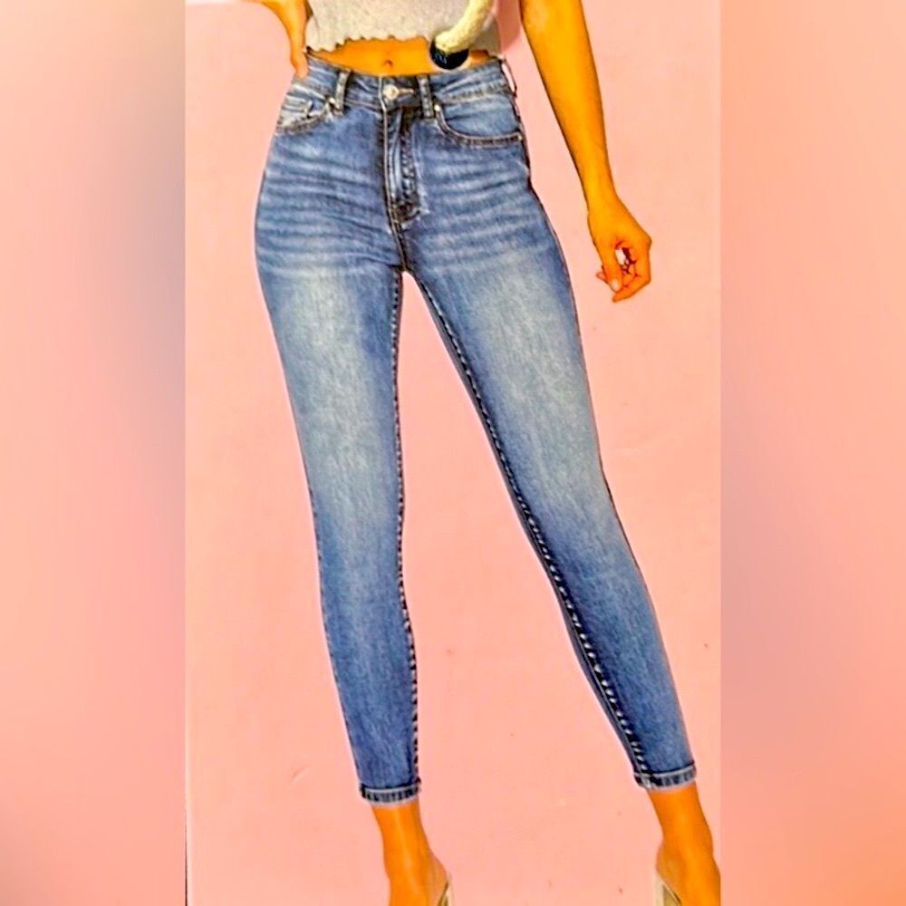 Wax Jeans x RUE21 20 High Waist Skinny Medium Wash Blue Jeans
